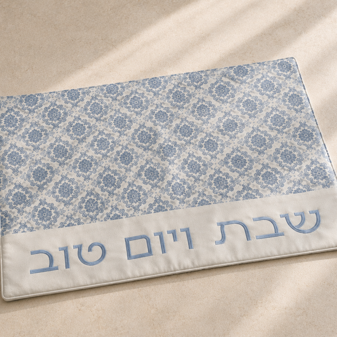 כיסוי פלטה תכלת