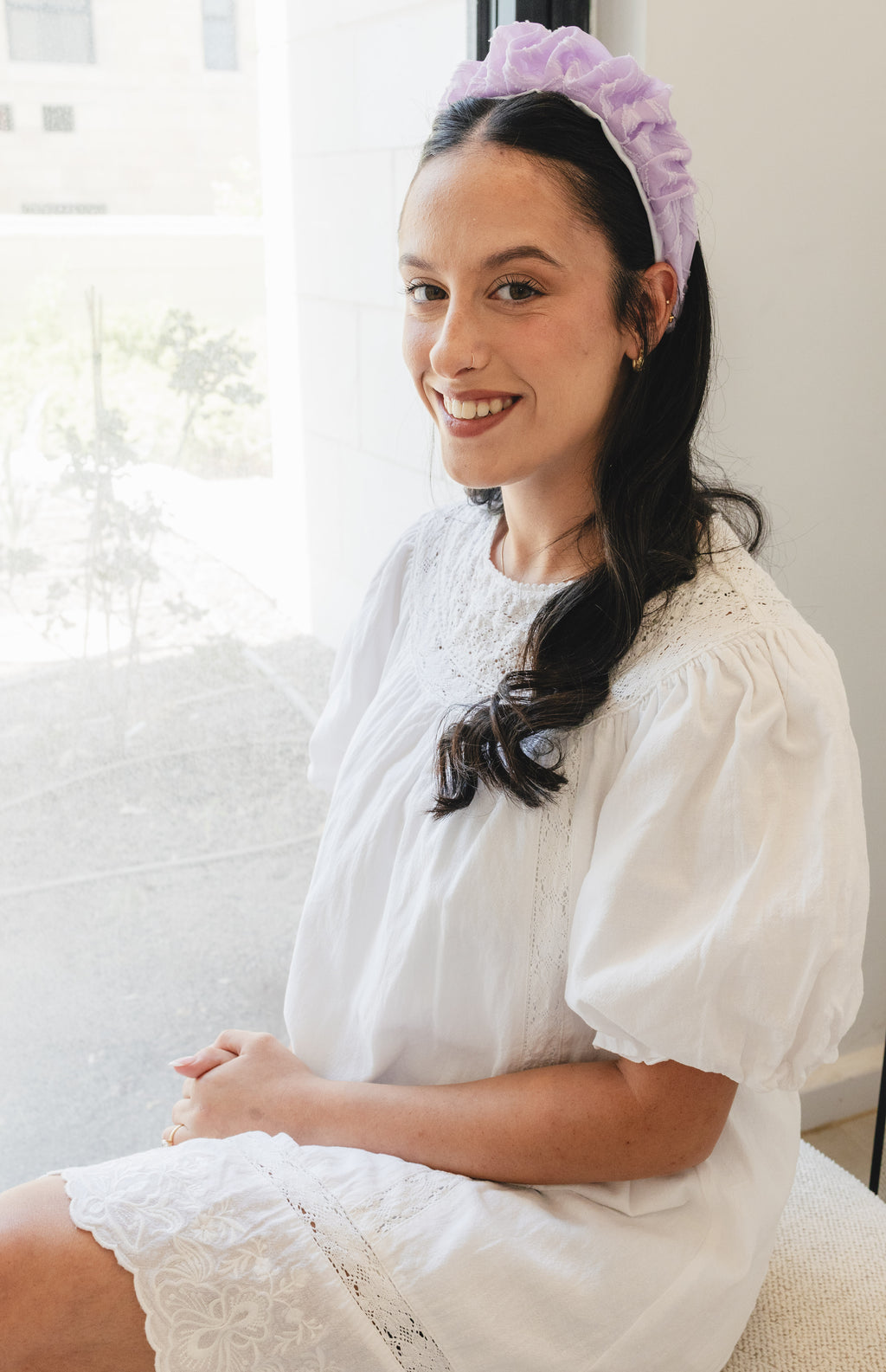 קשת זברה סגול לילך דגם נפח | 7 ס"מ